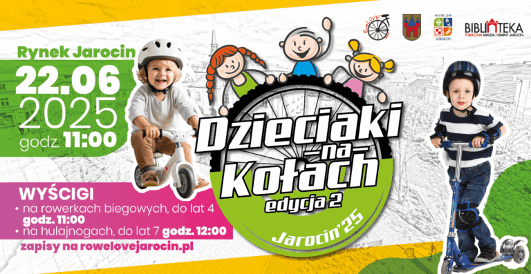 Dzieciaki na Kołach wracają! Już 22 czerwca na rynku w Jarocinie druga edycja wyścigów dla najmłodszych